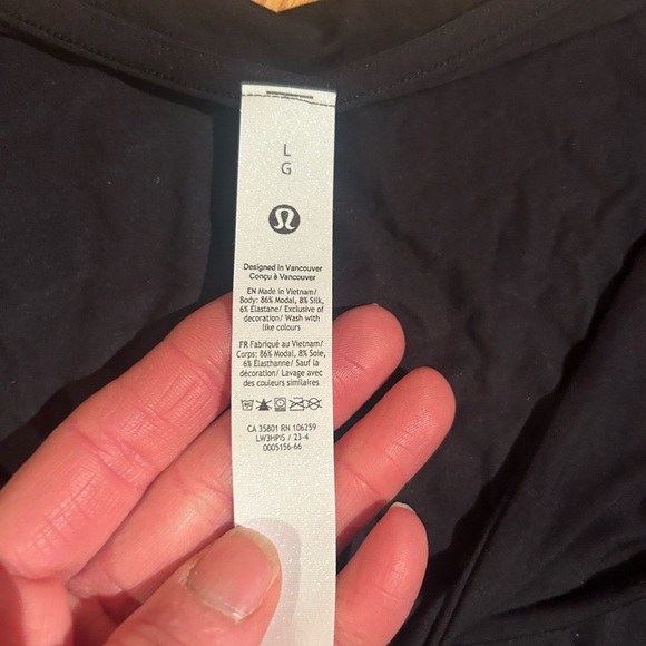 Lululemon modal silk blend v-neck long sleeve - Picture 5 of 5